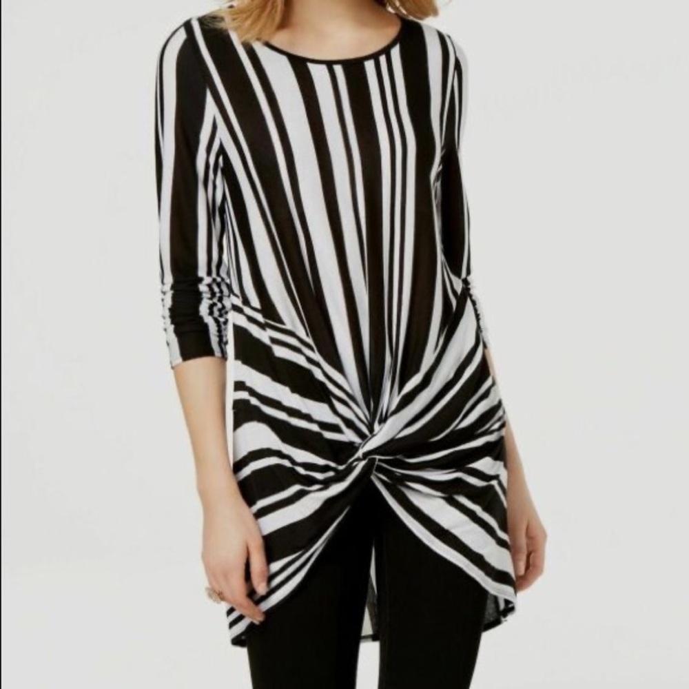 Stripped, long back dress shirt